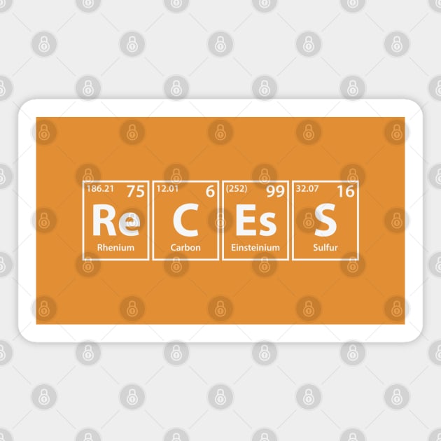 Recess (Re-C-Es-S) Periodic Elements Spelling Magnet by cerebrands